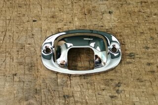 chrome cover licence plate light