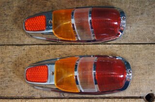 tail light cover set W120/121 1959-62 red/amber