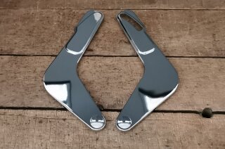 chrome cover set seat left side W113 , early 230sl ( 2 pcs. )